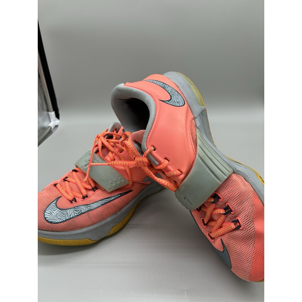 Nike KD 7 35,000 Degrees Bright Mango Orange Grey Size 8.5 653996-840